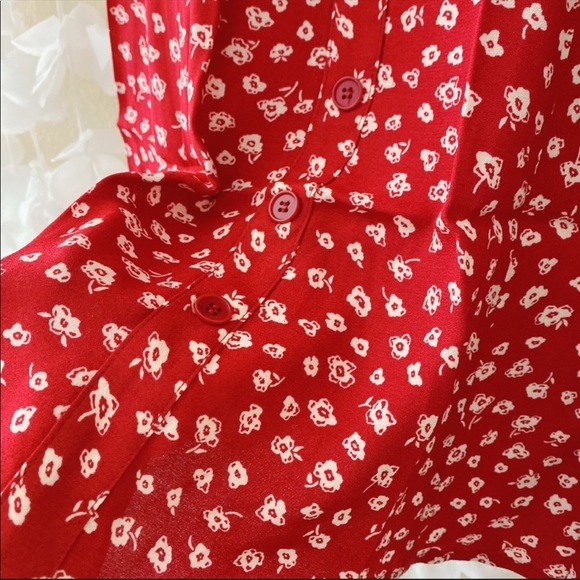 REFORMATION Cheri Minidress. Red - Picture 7 of 7